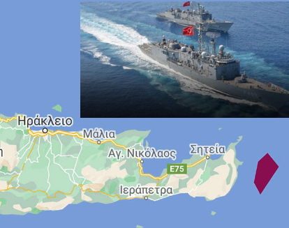 Τουρκική φρεγάτα προειδοποιεί το Nautical Geo ανοιχτά της Κρήτης – “Αφήστε αμέσως την περιοχή για να μην υπάρξει αρνητική εξέλιξη”